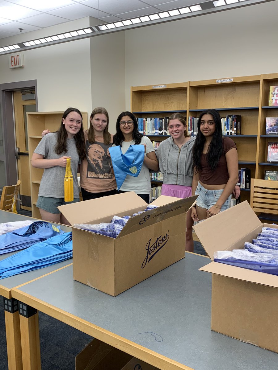 Handed out stoles and gold tassels to our members yesterday and looking forward to seeing them wearing them Friday!