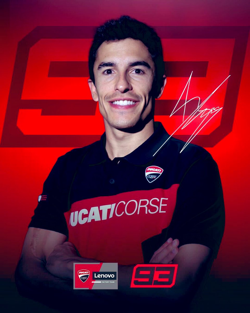 R_BastidasMora's tweet photo. El equipo @ducaticorse ya anunció al 8X Campeón del Mundo, @marcmarquez93 , como nuevo compañero de Pecco Bagnaia para el 2025 y 2026.

Márquez ocupará el sitio que aún le pertenece a Enea Bastianini, quien apunta a unirse a KTM para la siguiente temporada de @MotoGP . https://t.co/1Em8W9rAv0