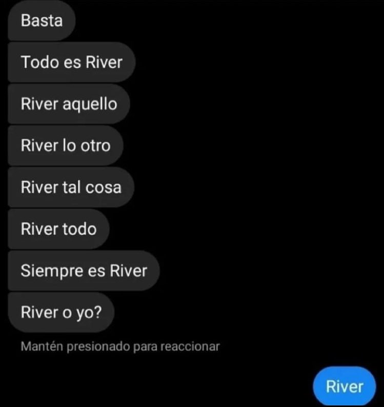 River , siempre River , toda la vida River .