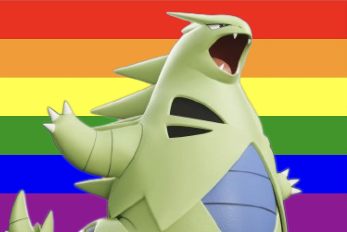 TyranitarStan's tweet photo. Sorry it's not a drawing but Tyranitar still wishes y'all a happy Pride Month! I made some icons for the occasion last year :3 https://t.co/YFDYqqcccX
