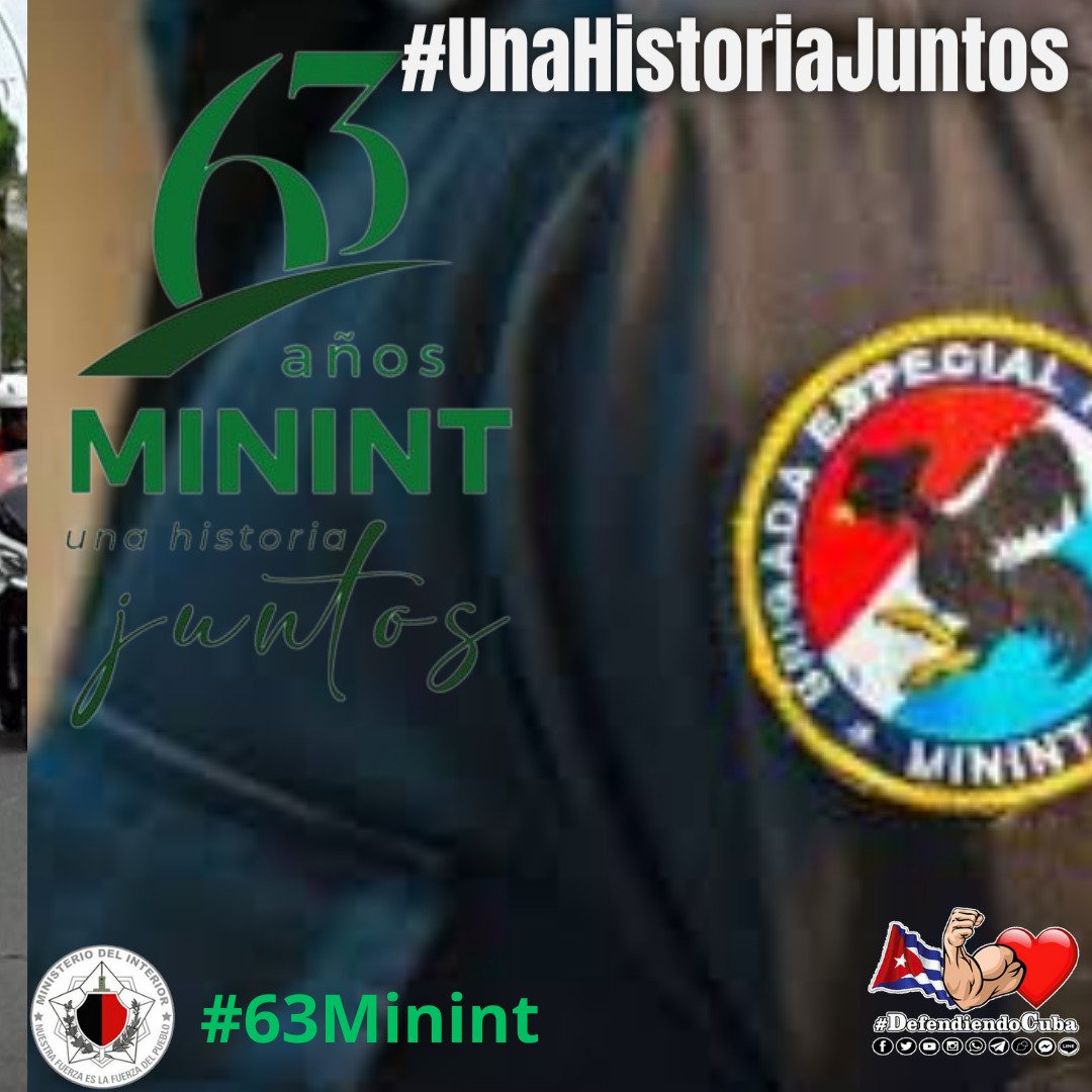 Ya estamos a pocas horas de celebrar los #63Minit en #UnaHistoriaJuntos #DefendiendoCuba🇨🇺💪❤️