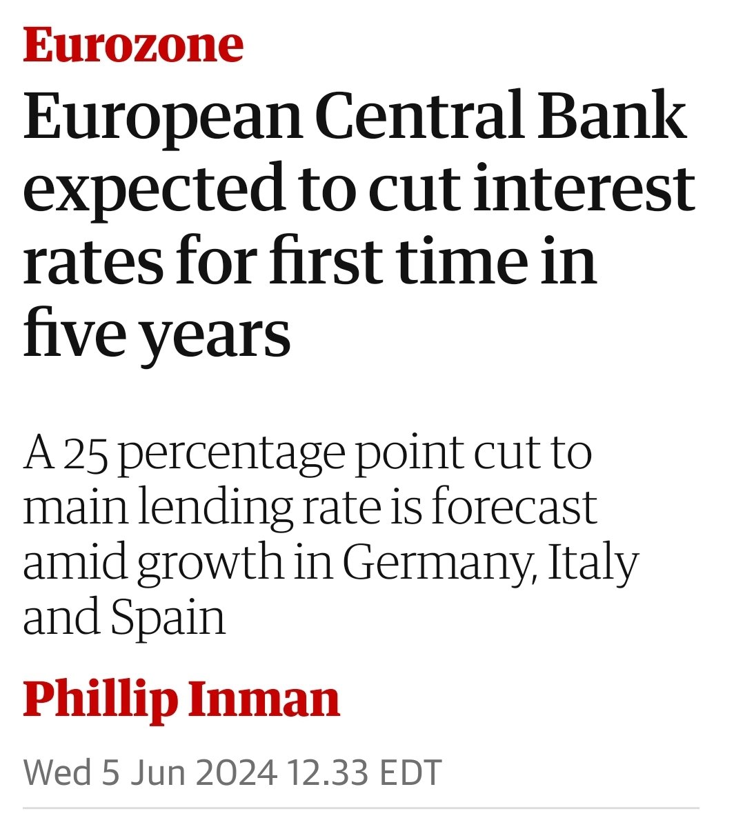 I expect a good #bitcoin &amp; $mstr day tomorrow, Amid ECB interest rate cut