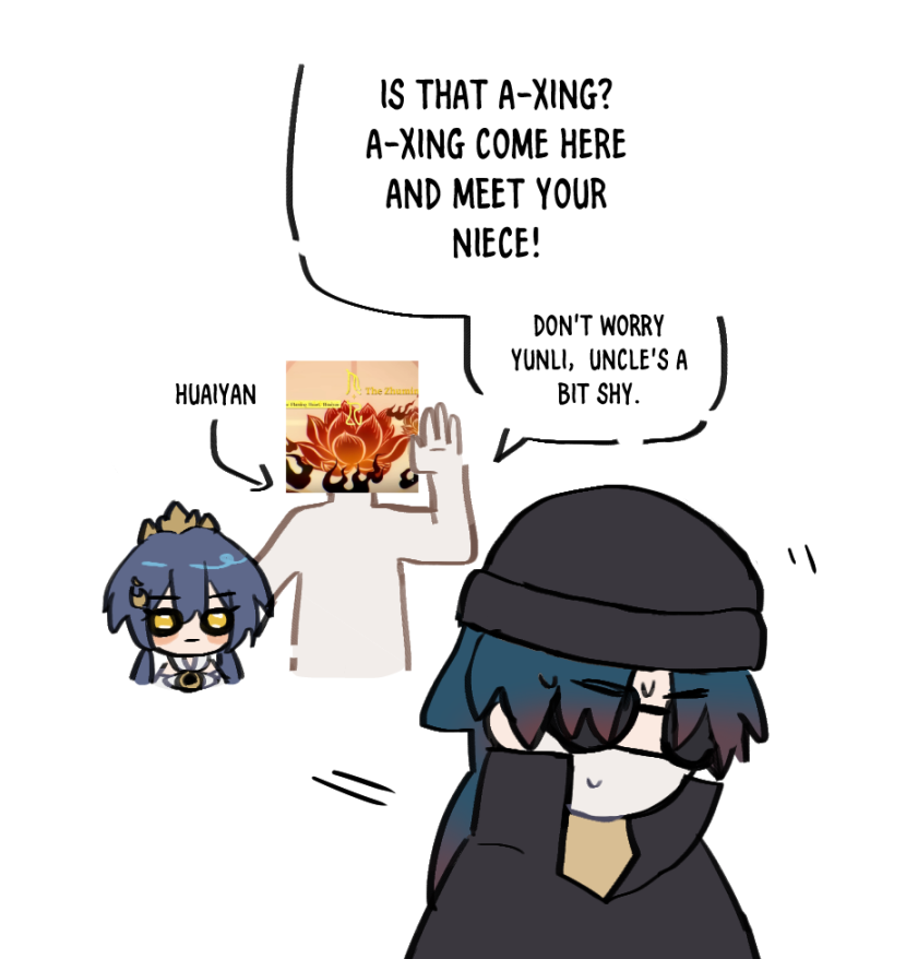 sgrimp_'s tweet photo. Huaiyan grandfather/dad shenanigans
#huaiyan #blade #yunli #jingyuan #honkaistarrail https://t.co/pTcXzkk4iC