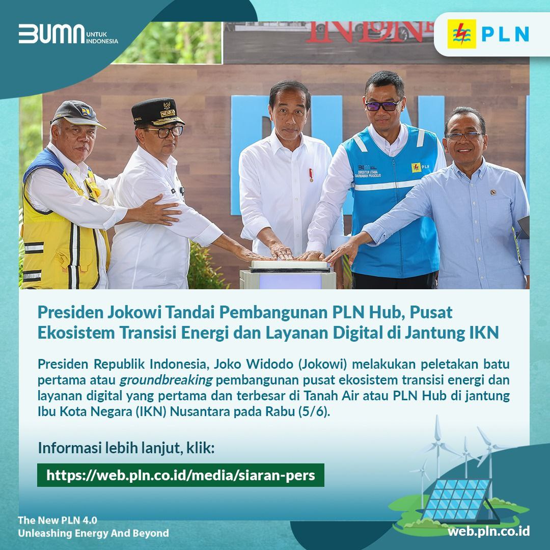 _pln_id's tweet photo. Electrizen, kehadiran PLN Hub bukan hanya untuk PLN, melainkan untuk ekosistem besar berisi mitra dan jejaring bisnis yang berkolaborasi bersama PLN terkait transisi energi.
#PLNHUBIKN #PLNSukseskanIKN #PLNHubIKNNusantara #IntegratedREZone #KinerjaPLNHattrick #PLNEcoRangers https://t.co/rcQE5IumKw