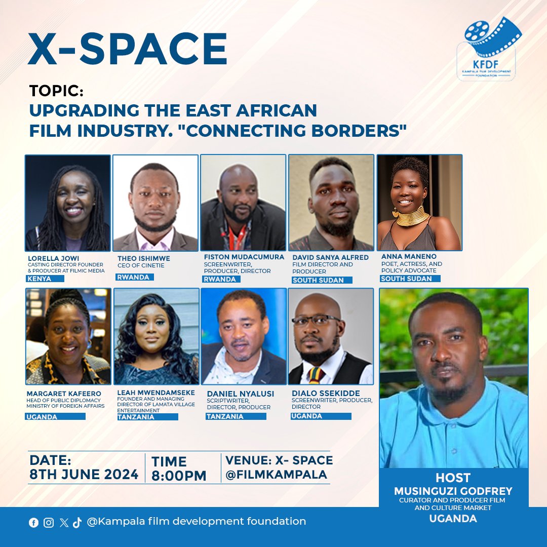 Uganda Cinema Night (@ugandanight) on Twitter photo The Reason we connect is to learn better ,work better,and reason better most importantly is to market better .
Joining in is a must ,East Africa let's raise up .<a href="/tfpcin/">Telugu Film Producers Council</a> <a href="/SOULSULAH/">Joint films Ug</a> <a href="/KarenNakamba/">The Karen Nakamba Film Costumes🇿🇲</a> <a href="/FilmKampala/">Kampala Film Development Foundation</a>
Let's all join in <a href="/FilmKampala/">Kampala Film Development Foundation</a> The Reason we connect is to learn better ,work better,and reason better most importantly is to market better .
Joining in is a must ,East Africa let's raise up .<a href="/tfpcin/">Telugu Film Producers Council</a> <a href="/SOULSULAH/">Joint films Ug</a> <a href="/KarenNakamba/">The Karen Nakamba Film Costumes🇿🇲</a> <a href="/FilmKampala/">Kampala Film Development Foundation</a>
Let's all join in <a href="/FilmKampala/">Kampala Film Development Foundation</a>