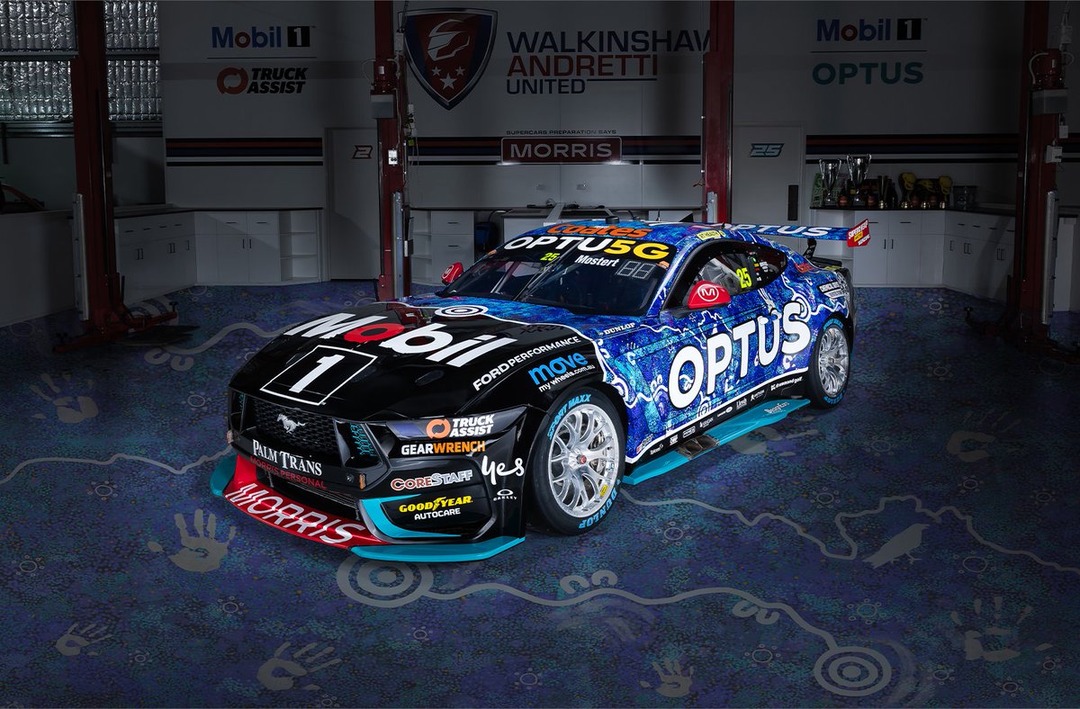 WalkinshawTWG's tweet photo. Say hello to our Indigenous Round Liveries!

Mobil 1 Truck Assist Racing: 'Under the Stars', designed by Rhonda Sampson.

Mobil 1 Optus Racing: 'Artangentyele akethe durt', designed by 16-year-old Ava Muir.

READ MORE: https://t.co/MH13LDhU5c https://t.co/vwGV8xKwV2