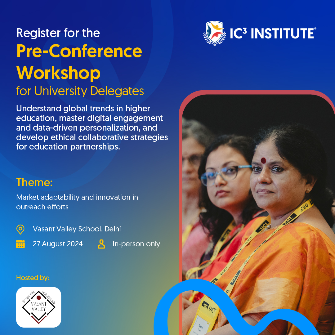 Explore market adaptability and innovative outreach strategies at our workshop designed for university delegates. Select this workshop as an add-on to your Annual IC3 Conference &amp; Expo registration! 

ic3movement.com/annual-ic3-con…