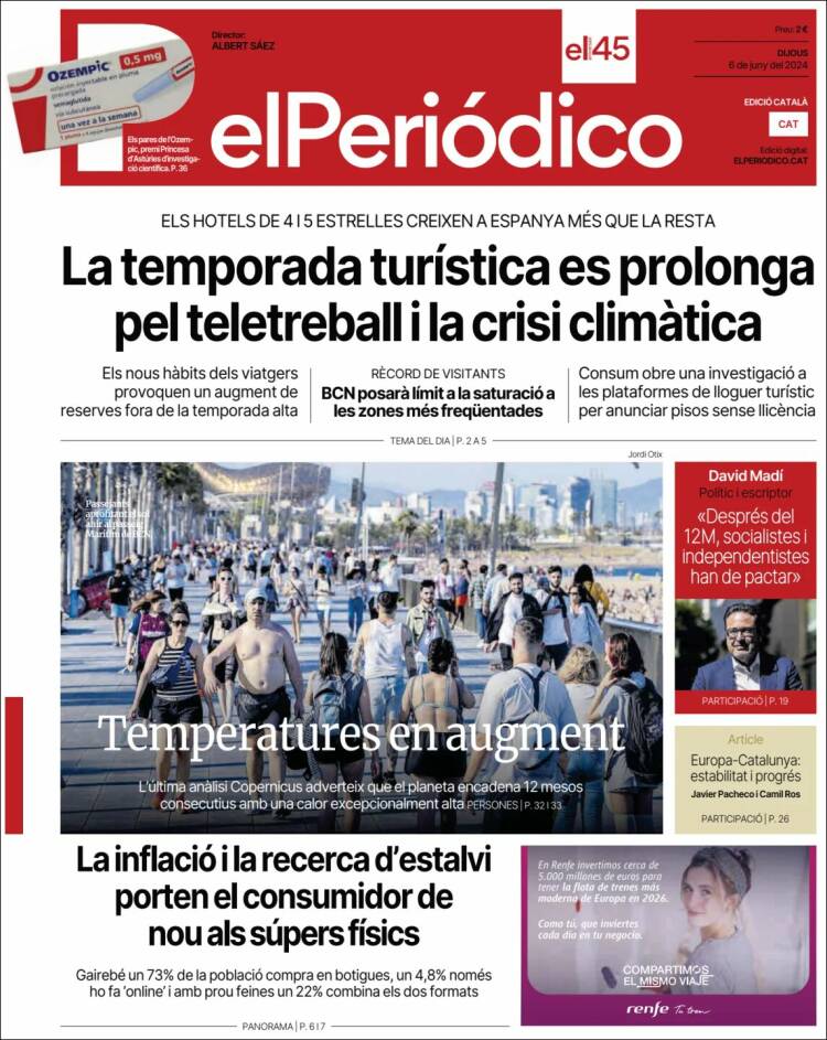 periodistes_cat's tweet photo. Repassa les portades dels diaris d'avui dijous, 6 de juny🗞️ https://t.co/3gRgAR7RYm