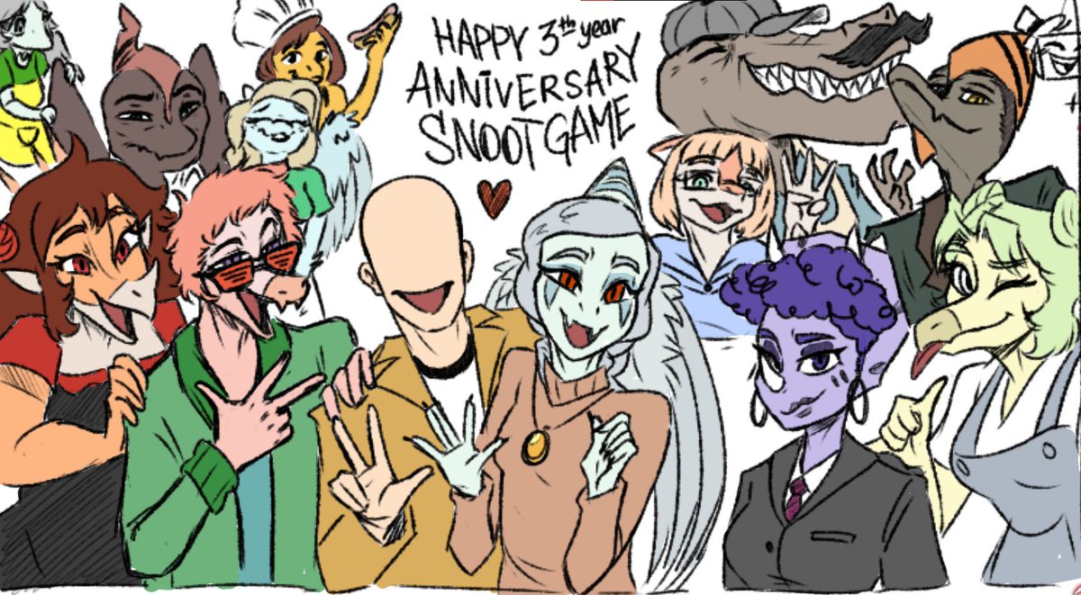 Forgot about the previous tweet
Here's the better one

HAPPY 3rd ANNIVERSARY OF SNOOT GAME
Collab artwork with beautiful <a href="/BlindSight_Art/">BlindSight • 🦊 • Comm Opening Soon</a> and Color by amazing <a href="/MemesConflux/">JJ</a> 

Boop the Snoot, everyone!

#SnootGame