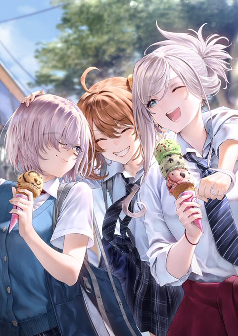 「ice cream multiple girls」 illustration images(Latest)