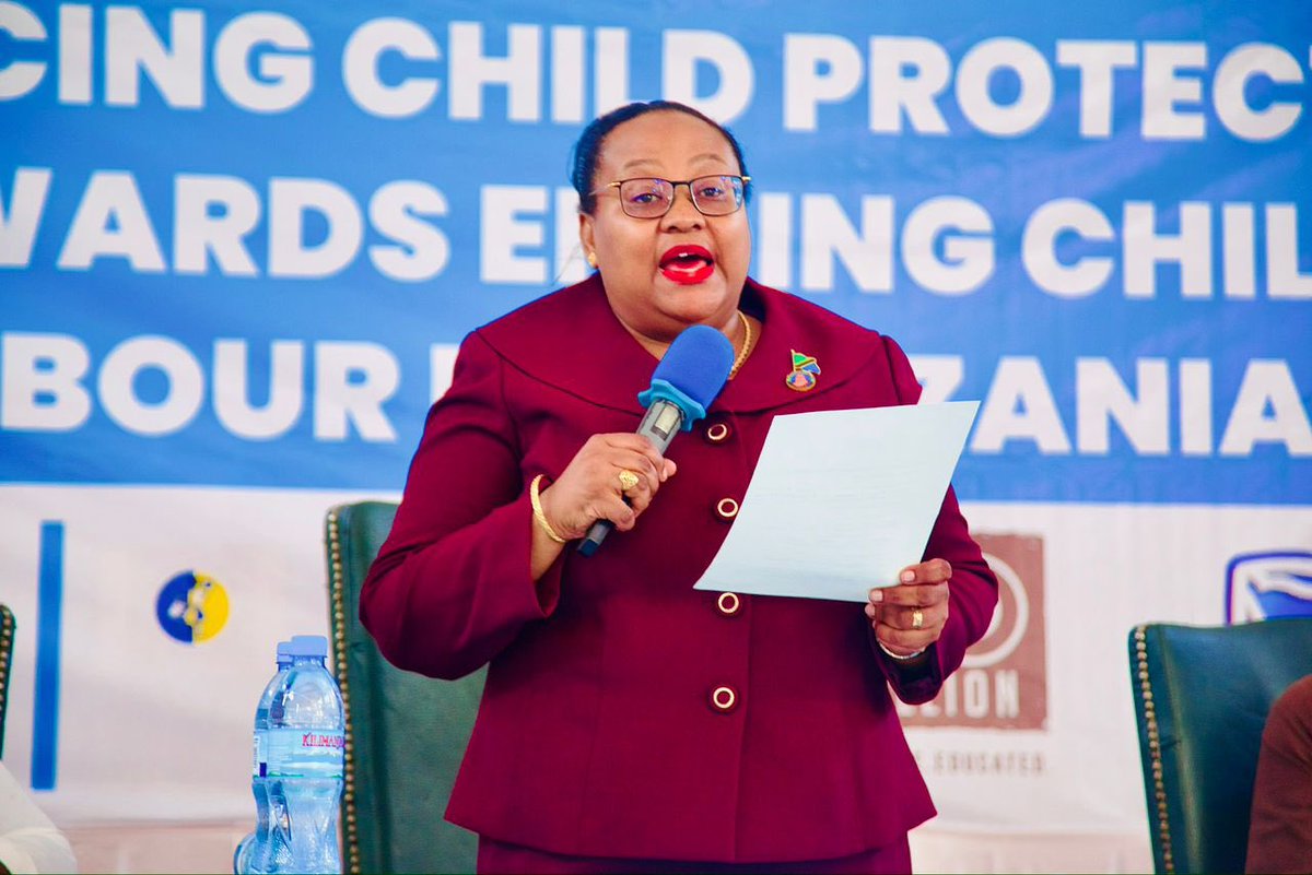 TanzaniaChild's tweet photo. Towards the world day against child labour TCACL along with its partners conduct the high level of  Interactive multi-stakeholders high level child protection policy and law dialogue.The guest of Honor Balozi Dr. Pindi Chana (The Ministry of Constitutional and Legal Affairs). https://t.co/ClZT8jGmgw