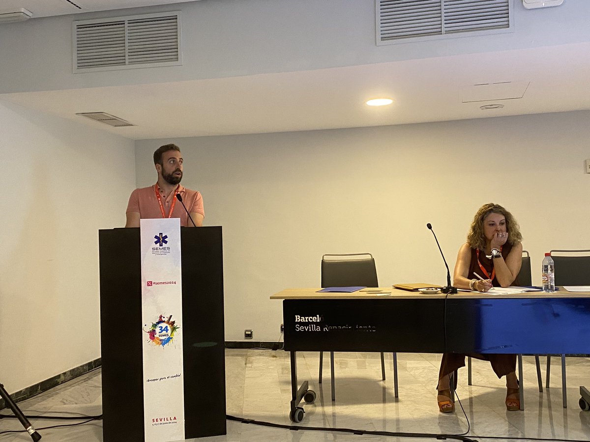 El Dr. Pablo Palacio de <a href="/HospitalSantPau/">Sant Pau - Campus Salut Barcelona</a>    en #SEMES2024. <a href="/SEMES_/">SEMES</a>