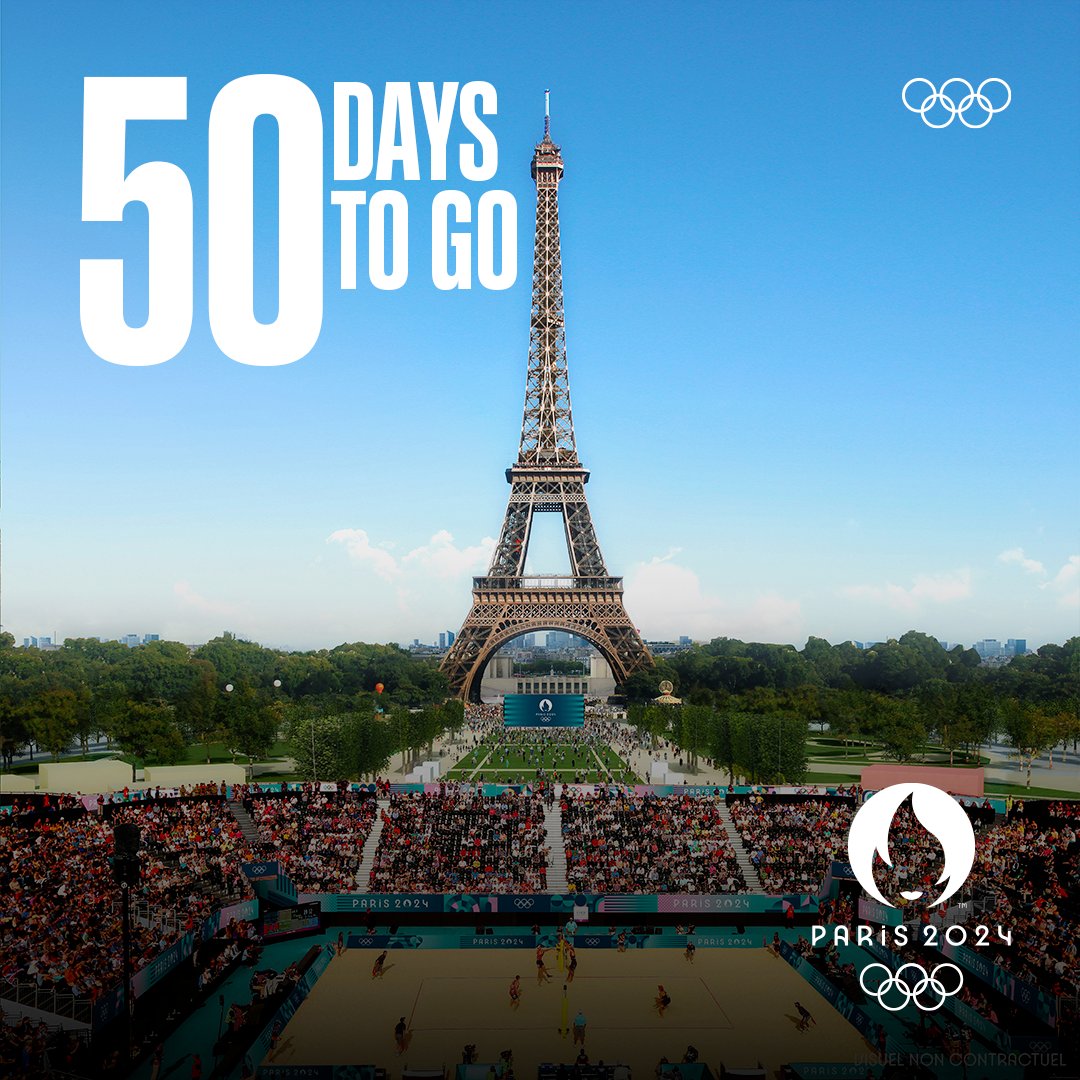 The Paris 2024 Olympic Games are just 5️⃣0️⃣ days away!

🔜 It's almost time to come together for the biggest sporting event in the world.

#Paris2024 | <a href="/Paris2024/">Paris 2024</a>