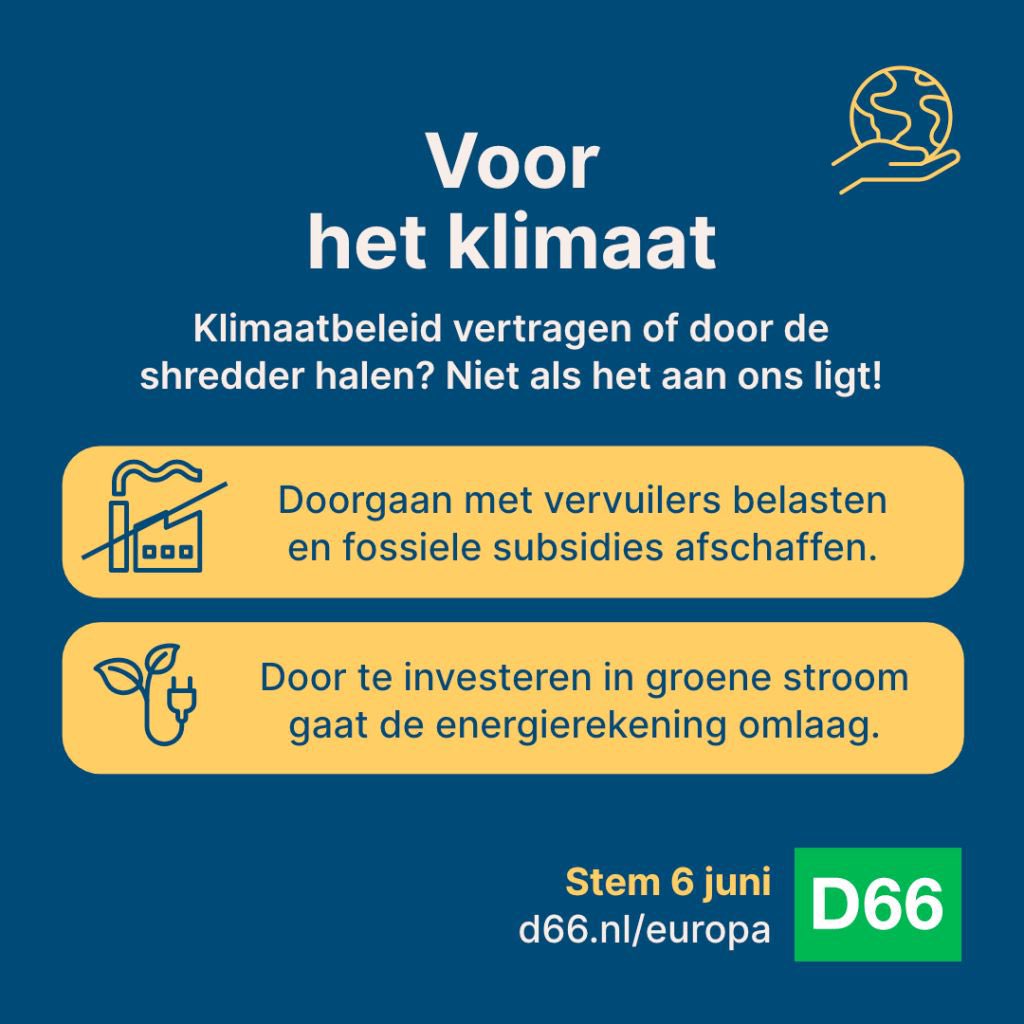 Voor Brabant, voor Nederland, voor Europa. Stem vandaag D66. De stembussen zijn open tot 21.00 uur.