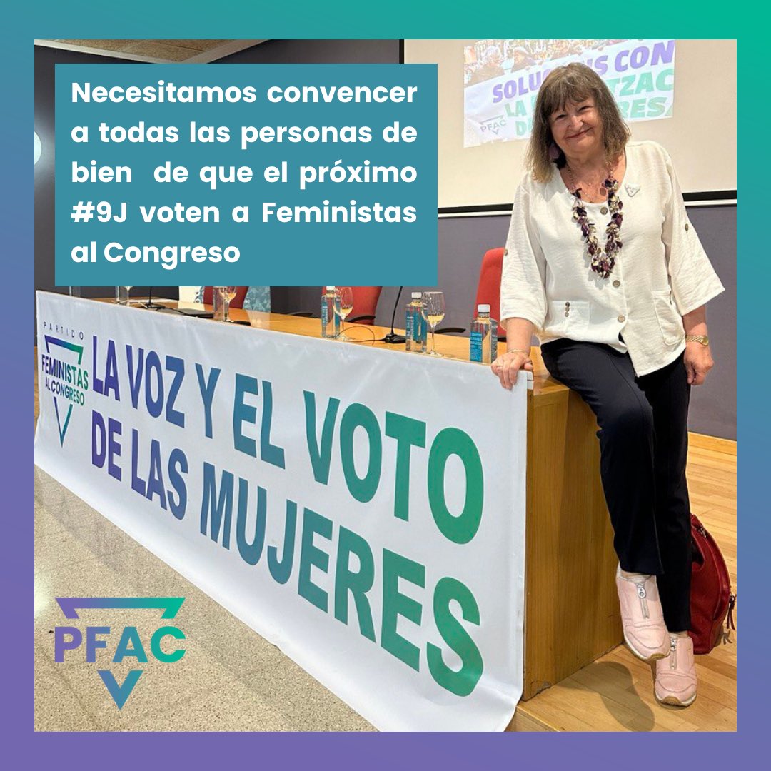 feministas_cong's tweet photo. Nuestra compañera y candidata Amparo Mañés, escribe en El Común sobre por qué hay que votar a Feministas al Congreso el #9J:
🟣“El sistema patriarcal y el capitalista, unidos por sus intereses comunes, están detrás de legislar sentimientos incomprobables para paralizar y neutralizar al único movimiento que confronta hoy ambos sistemas, el movimiento feminista.”
🟣“Se ha recrudecido la misoginia tanto en la derecha como en la izquierda.”
🟣“Necesitamos convencer a las mujeres y a los hombres buenos, de que, si se normaliza la explotación sexual y reproductiva de las mujeres, ante cualquier crisis todas nosotras podemos ser carne de cañón de esa explotación.”
🟣“Necesitamos convencer a las mujeres y a los hombres buenos, de que los actuales partidos políticos con representación en el Parlamento Europeo, incluidos los que se declaran feministas, practican un feroz antifeminismo, demostrando que las mujeres les importamos muy poco si no es para explotarnos y humillarnos.”

#VotaPFAC #SomosClaras #JuntasHaremosHistoria