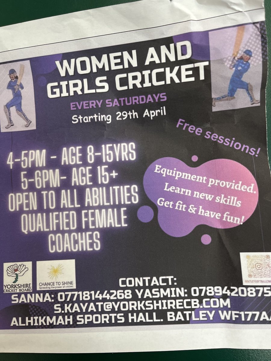 Any girls fancy girls only cricket… go give it a go!! 🏏