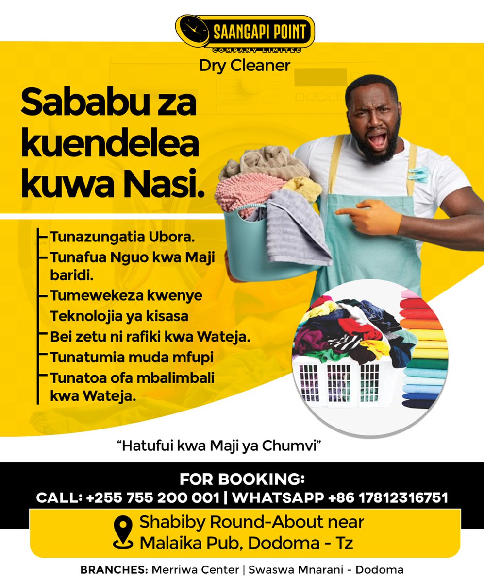 fua_chapchap's tweet image. Naam!

#Laundry #Drycleaner #Dodoma