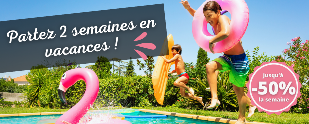 Profitez de deux semaines de vacances inoubliables en campings avec des réductions allant jusqu'à -50% !! 😍

#camping #2semaines #Location #vacances #mobilhome