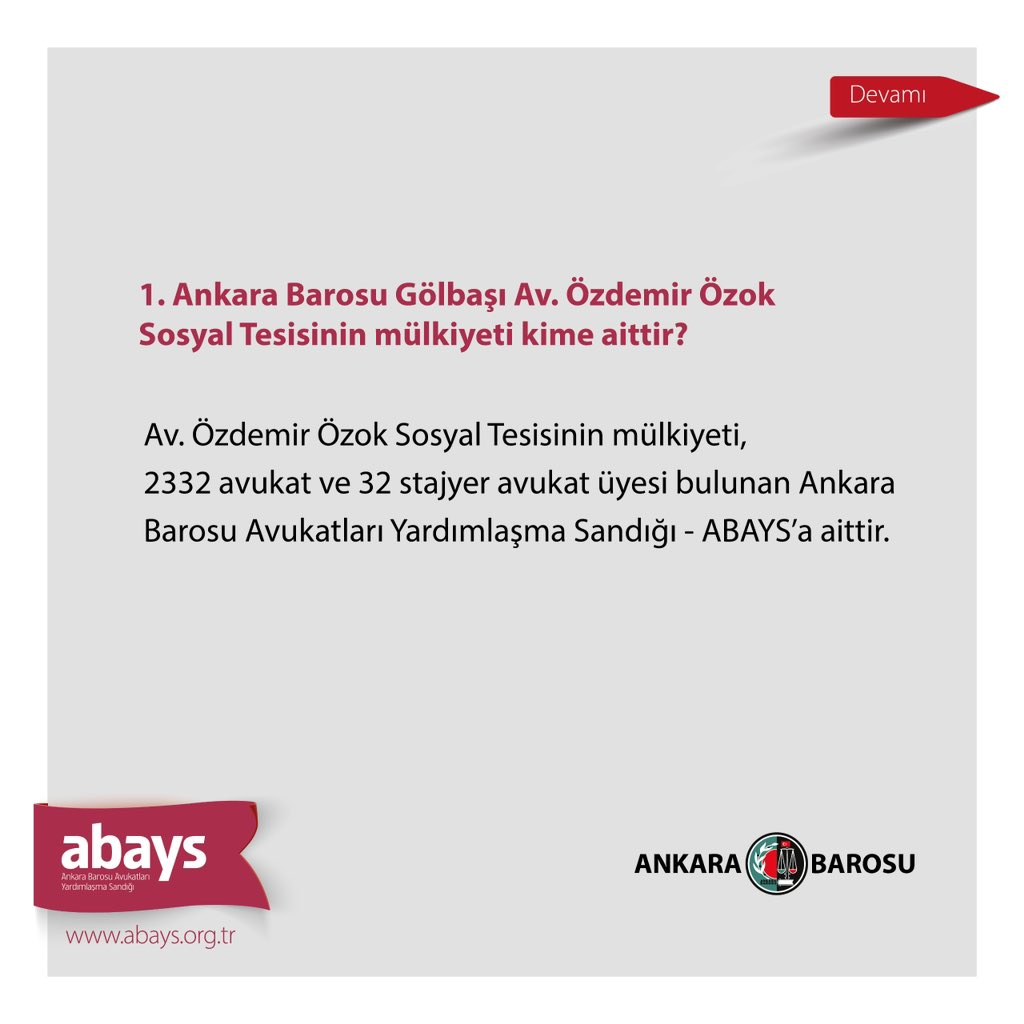 ankarabarosu's tweet photo. YENİLEME ÇALIŞMALARI BİTEN ANKARA BAROSU GÖLBAŞI AV. ÖZDEMİR ÖZOK SOSYAL TESİSİNİ YENİDEN MESLEKTAŞLARIMIZLA BULUŞTURUYORUZ.

1. Ankara Barosu Gölbaşı Av. Özdemir Özok Sosyal Tesisinin mülkiyeti kime aittir?

Av. Özdemir Özok Sosyal Tesisinin mülkiyeti, 2332 avukat ve 32 stajyer avukat üyesi bulunan Ankara Barosu Avukatları Yardımlaşma Sandığı - ABAYS'a aittir

2. Ankara Barosu Gölbaşı Av. Özdemir Özok Sosyal Tesisinin kiracısı kimdir?

Yıllar içerisinde farklı kiracılar tarafından da işletilen Sosyal Tesisin son kiracısı Ankara Barosu İktisadi İşletmesi olup, 15.11.2023 tarihi itibariyle kira ilişkisi İktisadi İşletmenin talebi üzerine sonlandırılmıştır. Aynı gün tesislerimizin geçici süre ile meslektaşlarımıza hizmet veremeyeceği, mülkiyeti ABAYS'a ait olan tesisimizin işletmesinin profesyonel bir işletmeci eliyle yürütülmesi konusunda çalışma yapılmakta olduğu duyurulmuştur.

Yapılan ihale neticesinde 01.03.2024 tarihinden itibaren müstecir olarak Mircan Metalurji Turizm Gıda İnşaat Nakliyat Ticaret A.Ş ile kira sözleşmesi imzalanmıştır.

3. Ankara Barosu Gölbaşı Av. Özdemir Özok Sosyal Tesisinin kirası hakkında bilgilendirme;

Sosyal tesisin kiracısı Ankara Barosu İktisadi İşletmesi iken kira bedeli Eylül 2023 ayı itibarı ile 40.000 TL olup, sözleşmenin sonlandırıldığı tarih olan 15.11.2023 tarihi itibariyle İktisadi İşletmenin ABAYS'a kira borcu 923.479,00 TL'dir.

Şubat 2024 ayında yapılan emlak değerlemesine ve emsal kira bedellerine göre bölgede bulunan emsal taşınmazların 50.000,00 – 80.000,00 TL kira bedeli ile kiralandığı tespit edilmiştir.

01.03.2024 tarihli kira sözleşmesi kapsamında sosyal tesisin ilk yıl için net kira bedeli 90.000,00 TL olup her yıl TÜFE oranında artış yapılması kaydıyla 5 yıllığına kiralanmıştır.

4. Ankara Barosu Gölbaşı Av. Özdemir Özok Sosyal Tesisinin 2013-2023 yılları arasındaki kar/zarar durumu nedir?

5. Ankara Barosu Gölbaşı Av. Özdemir Özok Sosyal Tesisi hangi yöntem ile kiraya verilmiştir?

İhale ilanı ABAYS tarafından 13.02.2024 tarihinde web sitesinde yayınlanmıştır.

İhale süresi içerisinde ihaleye tek teklif verilmiş olup, teklif sunan Mircan Metalurji Turizm Gıda İnşaat Nakliyat Ticaret Anonim Şirketi ile 01.03.2024 tarihinde kira sözleşmesi imzalanmıştır.

İhale öncesi görüşme yapılan diğer şirketlerden teklif veren olmamıştır.

6. Kira sözleşmesine ilişkin diğer hususlar;

Yıllar içerisinde kullanımdan kaynaklı eskimeler, yapıda meydana gelen zorunlu tadil ihtiyaçları ve profesyonel işletme gereklerinin sağlanamaması meslektaşlarımızın tesise olan ilgisinin azalmasına ve şikâyetlerinin artmasına sebep olmuştur. Baromuzun gelirlerinin kanun eliyle düşürüldüğü dönemde, meslektaşlarımızın sırtına daha büyük bir yük yüklememek için ve tesisin yeniden meslektaşlarımızın kullanımına kazandırılması amacıyla yukarıda detaylı şekilde anlatılan kiralama süreci yaşanmıştır.

Tesisin yeniden açılmasında temel önceliğimiz olan; tesisin adının "ANKARA BAROSU GÖLBAŞI AV. ÖZDEMİR ÖZOK SOSYAL TESİSİ" olarak kalması ve daha önce meslektaşlarımıza uygulanan indirim oranlarının aynı şekilde devamı şartları sözleşme hükmü haline getirilmiştir.

Her yıl milyonlarca lira işletme zararı ile karşı karşıya olan Baromuzun üzerindeki bu ekonomik yük kaldırıldığı gibi, mülk sahibi olarak ABAYS tarafından yapılması gereken tadilatlar da kiracı tarafından yapılmış, sözleşmesi süresince tüm onarım ve tadilatların da kiracı tarafından yapılması hüküm altına alınmıştır.

Meslektaşlarımızın bilgisine saygıyla sunarız.

ANKARA BAROSU ve ABAYS YÖNETİM KURULLARI