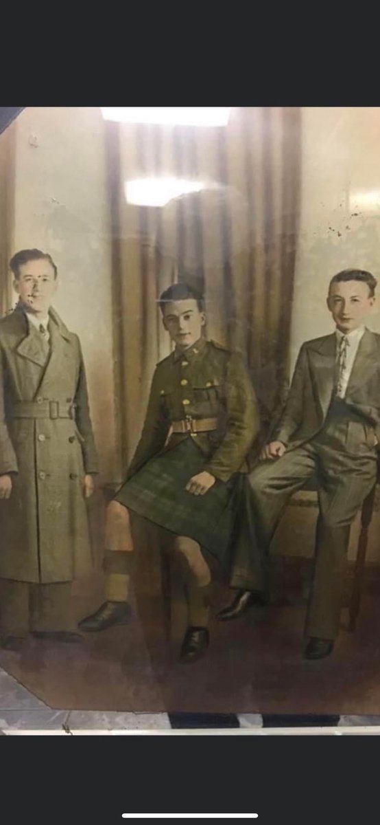 Just had to put back on at this time
Three brothers at their mums house 
Home on leave in Glasgow