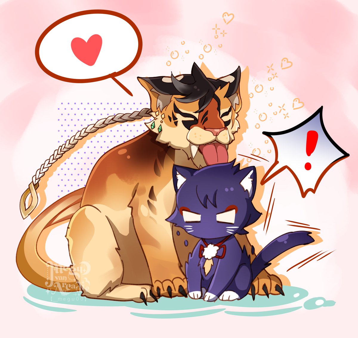 __megu00's tweet image. hehe quick art of them hehe
#sethoscara #GenshinImpact #原神