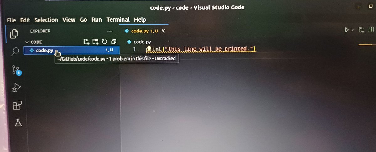 Ray_parteki's tweet image. Problem in this file. Untracked?  
 I did not understand it?? 
  Maybe the name of the folder and file were the same 🤔 

#day2 #python #programming #coding #codeon