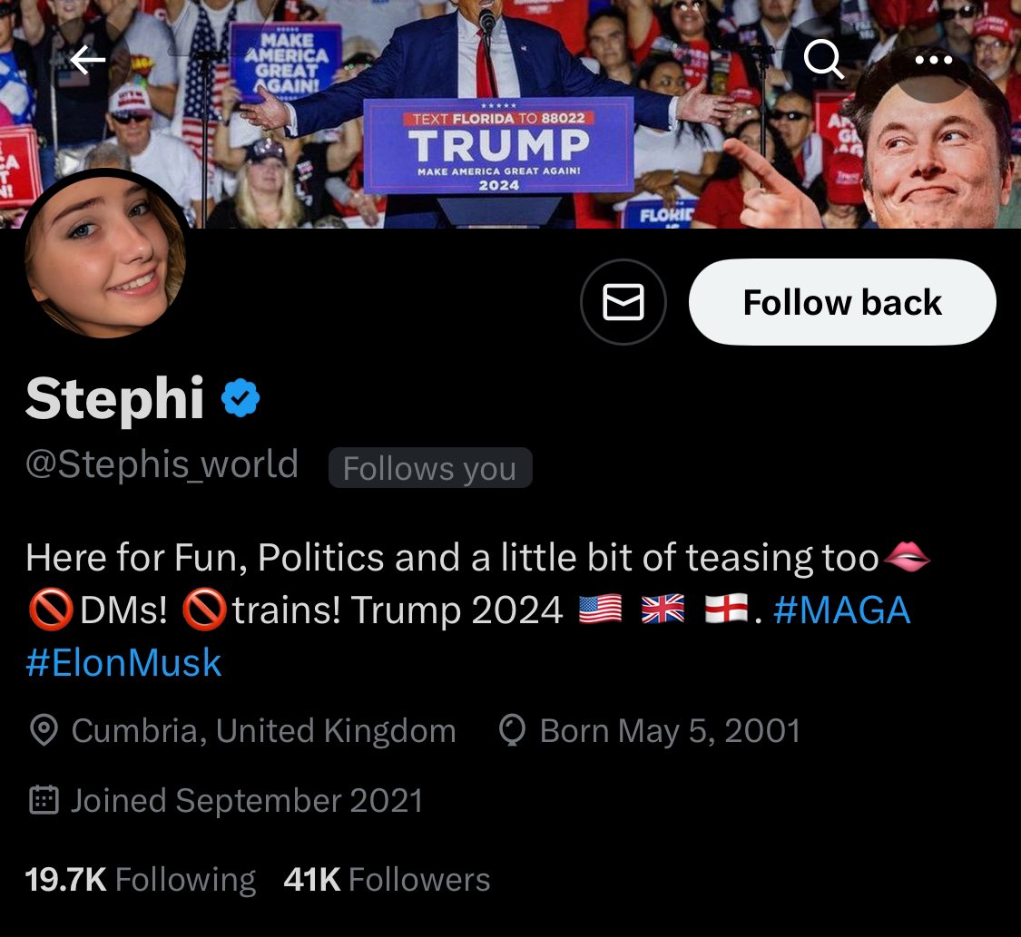 goneguy25's tweet photo. Do NOT be fooled by the follower count. This is STILL a bot, this time using stolen photos, AI-generated photos, and MAGA propaganda.
Repeat: THIS IS A BOT. Block and report.
#BotWatch https://t.co/xj2uA4MILM