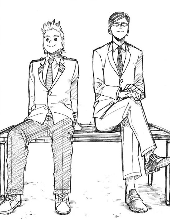 fishiiu's tweet photo. oh i wish sir nighteye could attend mirio’s graduation… he’d be so proud of mirio 🥹 #mha425 #MHASpoilers https://t.co/i8VWAbpJEF