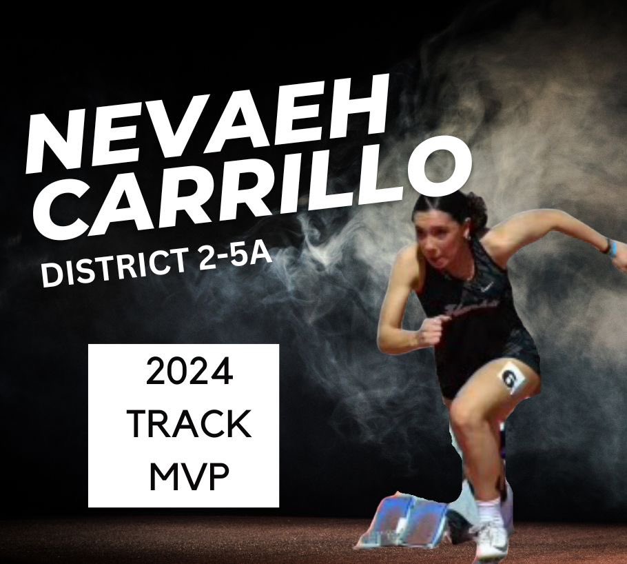 Congratulations to Nevaeh Carrillo on being named the District 2-5A Female MVP for Track Events. She has been amazing this season and worked hard as a multi sport athlete and multi-even Track &amp; Field Athlete. ❤️ you #Senioryearloading <a href="/RCadena2001LTD/">Ruben Cadena</a> <a href="/Coach_Veliz/">Coach Scott Veliz</a> <a href="/HanksAthletics/">THE KINGDOM ATHLETICS</a>
