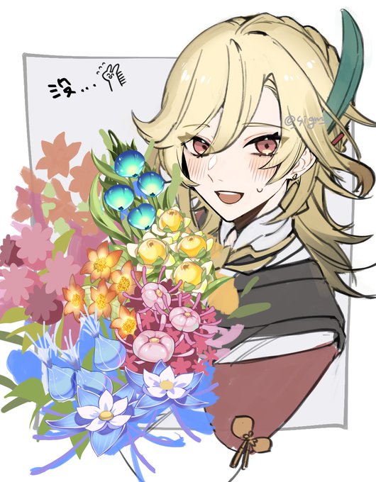 「bouquet long hair」 illustration images(Latest)