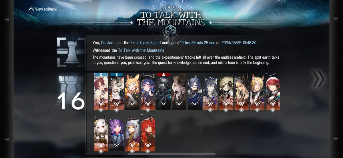 CoyotesMoon's tweet photo. Arknights: Integrated Strategies 4. All three endings using First-Class Squad on Braving Nature 15 difficulty completed.

#Arknights #IntegratedStrategies #IS4 https://t.co/uiKqvEwt2N