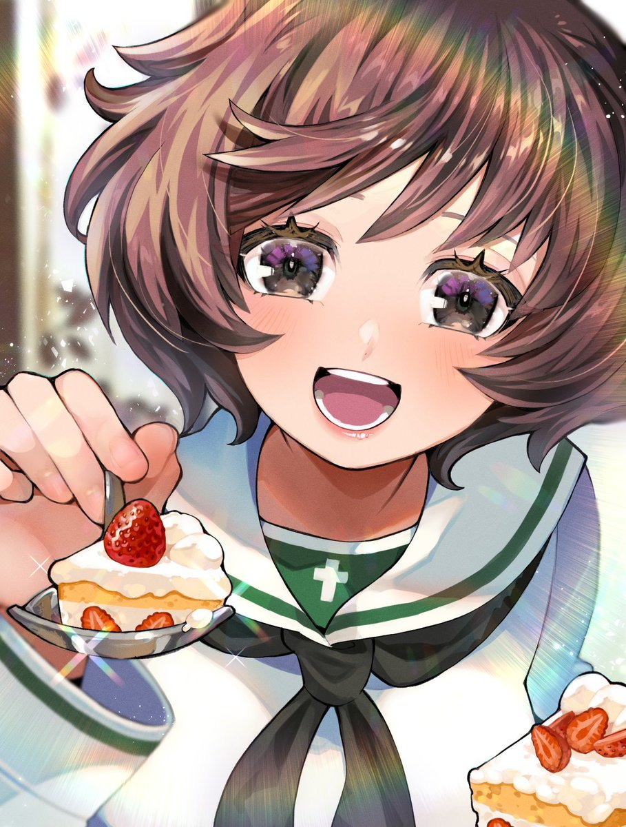 秋山優花里 「秋山殿、お誕生日おめでとう!(これは去年の絵を加筆したものです)#秋山優花里生誕」|りこぴん🍃Illustrator/VTuberのイラスト