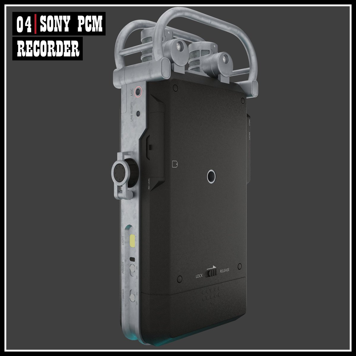 EngrAkhtiarFaiz's tweet photo. This "Sony Linear PCM Recorder" 3D Model is made on Blender 4.1 and the renders are taken from Cycles Rendering Engine at Resolution of 2000 x 2000.
#sony #recorder #pcm #3dmodel #blenderartist #blender #cyclerender #rendering #realistic #3d #3drender #3dasset #linearrecording https://t.co/LU2uXdtrvq