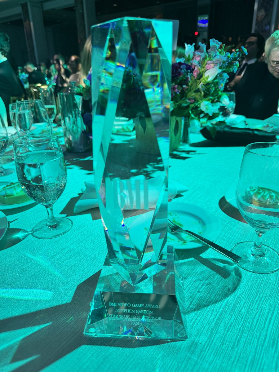Stephen Barton (@composerbarton) on Twitter photo Very honored to receive the <a href="/bmi/">Broadcast Music Inc.</a> video game award for Star Wars Jedi Survivor! Big love to m’colleague <a href="/gordyhaab/">Gordy Haab</a>, <a href="/MaxJMcGuire/">Max McGuire</a> and our whole team <a href="/schnur/">Steve Schnur</a> <a href="/nlaviers/">Nick Laviers</a> Alan Meyerson <a href="/eamusic/">Elliott Andrews</a> <a href="/respawn/">Respawn</a> #starwarsjedisurvivor Very honored to receive the <a href="/bmi/">Broadcast Music Inc.</a> video game award for Star Wars Jedi Survivor! Big love to m’colleague <a href="/gordyhaab/">Gordy Haab</a>, <a href="/MaxJMcGuire/">Max McGuire</a> and our whole team <a href="/schnur/">Steve Schnur</a> <a href="/nlaviers/">Nick Laviers</a> Alan Meyerson <a href="/eamusic/">Elliott Andrews</a> <a href="/respawn/">Respawn</a> #starwarsjedisurvivor