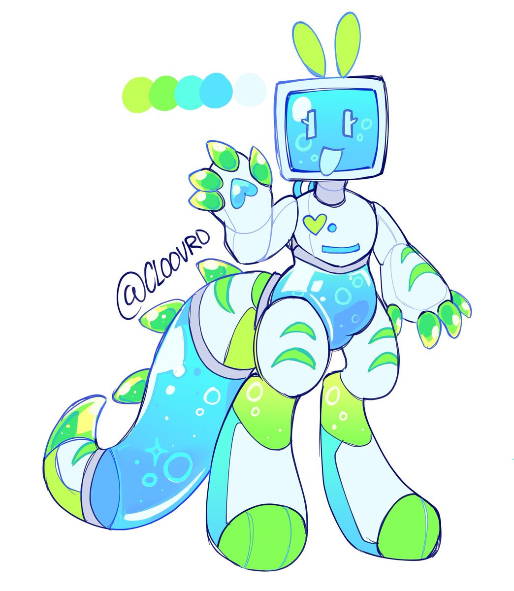 sweetrickster's tweet photo. i commed this super cute design from @cloovrd, and i HAD to model the creachur. bit's name is XP! https://t.co/o3ei3xOO6K