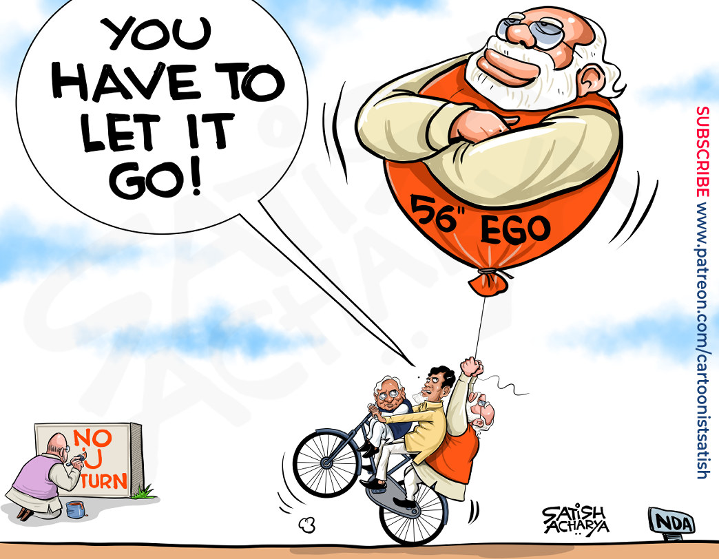 satishacharya's tweet photo. The coalition journey! #NDAsarkar https://t.co/e1Thnlpx5L