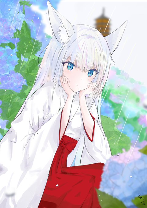 「blue eyes miko」 illustration images(Latest)