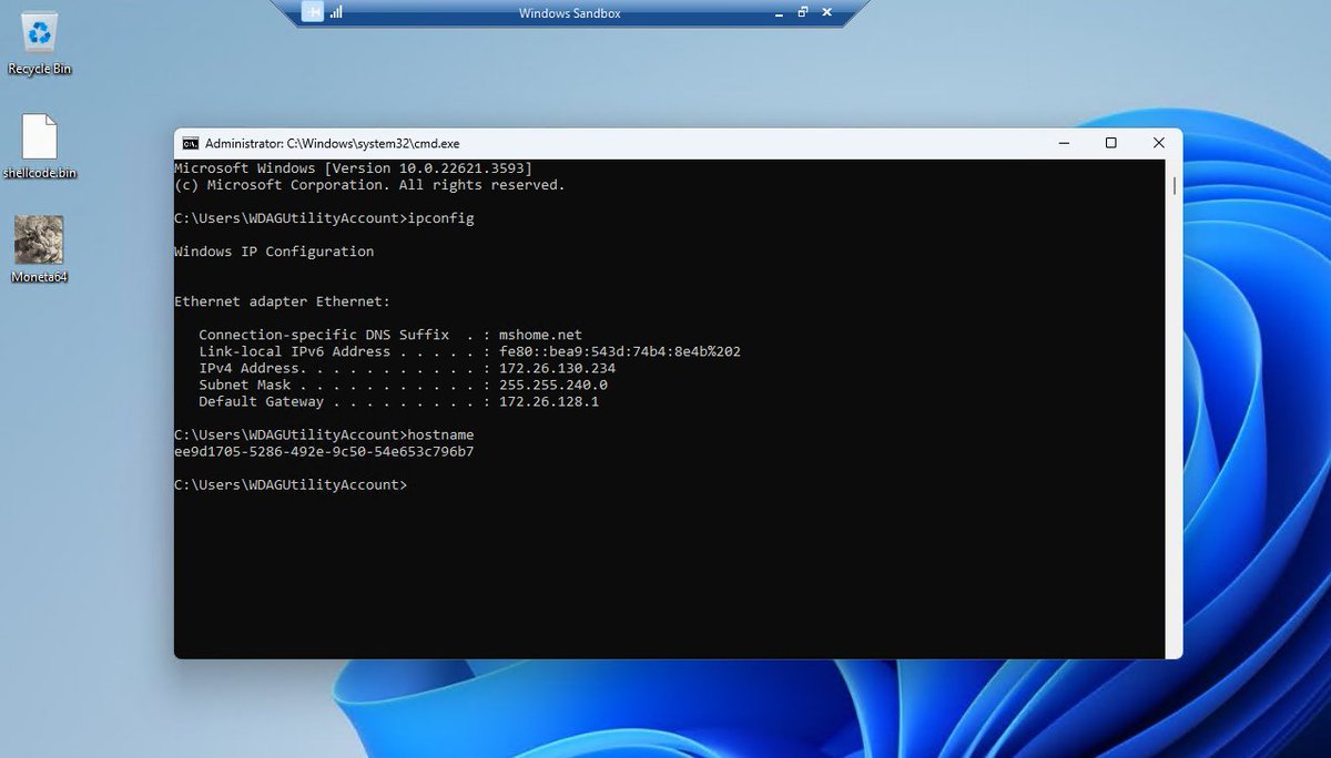 Parad0xCyber's tweet photo. #ProTip: For anyone looking for a temporary virtualized environment for testing malwares or other softwares or even to browse web,  Windows Sandbox is a good built-in feature. It is very lightweight, throwaway kind of virtualized environment that provides a secure and isolated space to run potentially unsafe applications or to perform testing without affecting the main system. Software installed inside the Windows Sandbox environment remains "sandboxed" and runs separately from the host machine. 

Works on Windows 10/11 Pro and Enterprise editions. 

To enable it, go to "Turn on Windows features"> Windows Sandbox 

Everything required for this feature is already included in Windows. There's no need to download anything additional.

Close the sandbox and all the software and files and the state are gone. Open the sandbox, and it is ready with a brand new temp environment. 

The sandbox can be configured using a .wsb configuration file where you can enable or disable network, add some logon commands and much more. 

#malwareanalysis #cybersecurity #DFIR

https://t.co/n0N9whEqM1 via @LinkedIn