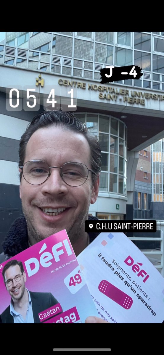 Jour J -4 
Petite visite matinal au CHU Saint Pierre.