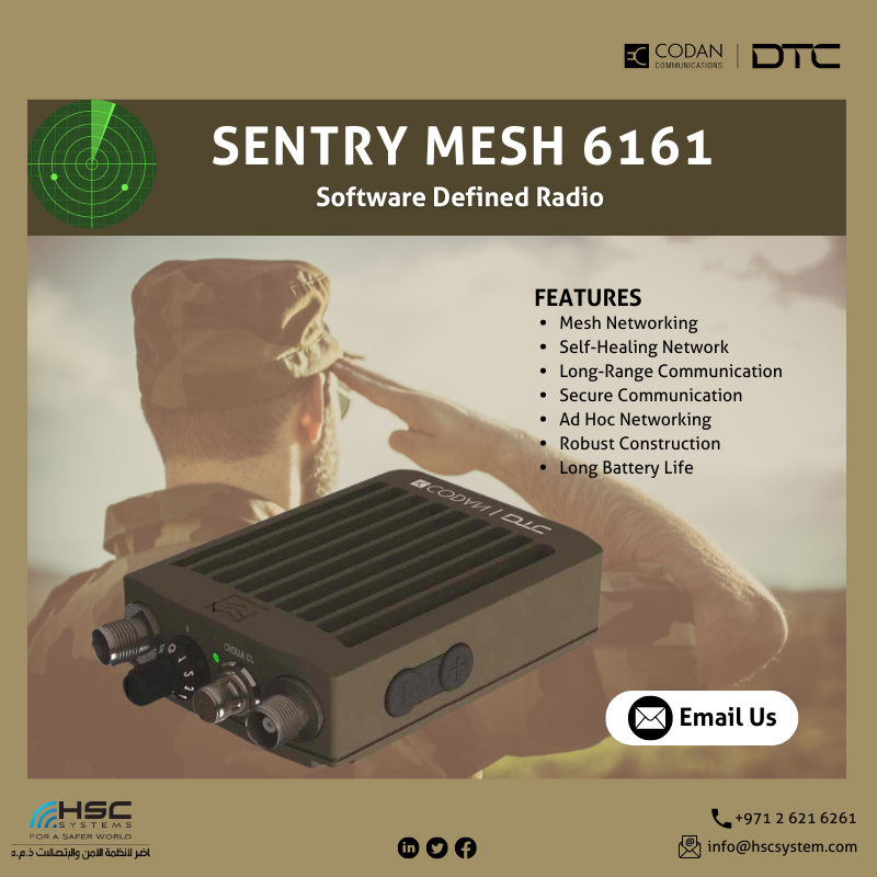 HSCSystem's tweet image. Security is paramount in mission-critical communication. 

#HSCS #CODANCommunications #DTC #forasaferworld #uae #abudhabi #dubai #digitaltransformation  #SentryMesh6161 #CodanRadio 
#ملتزمون_ياوطن
#نتصدر_المشهد