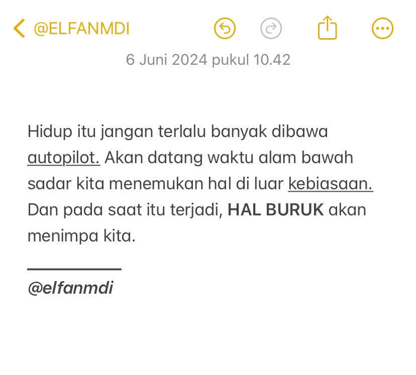 elfanmdi's tweet image. Lagi belajar biar bisa mindful. Enak banget ya, kayaknya?

#pathdaily #quotesindonesia #livingtothefullest #mindful #elfanmdi #belajarberkaryaberbagi