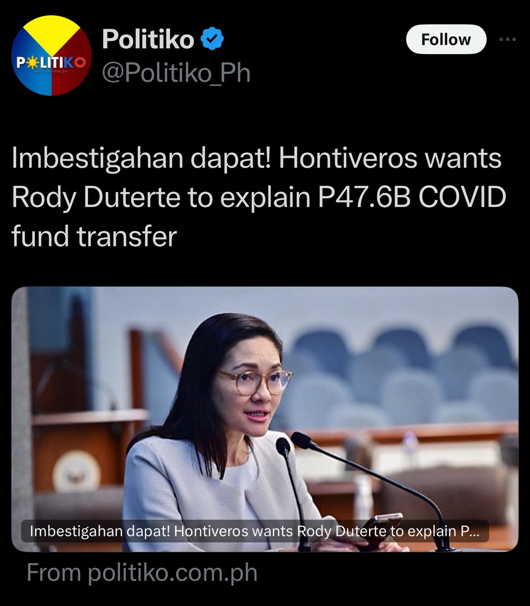 SundalongKnin's tweet photo. 47.6 Billion Pesos na ginamit para iligtas ang milyon-milyong Pilipino laban sa Covid-19 ay paimbistigahan ni Risa Hontiveros. Tuwang tuwa naman ang #UniPinks

Ni hindi nila naisip na dahil kay Pangulong Duterte at sa mabilis nitong mga desisyon, hindi tayo umabot sa sitwasyon na nagkahandusay at sinusunog na lang ang mga bangkay sa tabi ng kalsada o inihagis na lang sa mga malalim na hukay.

Mga bangag din ‘tong mga putangina!