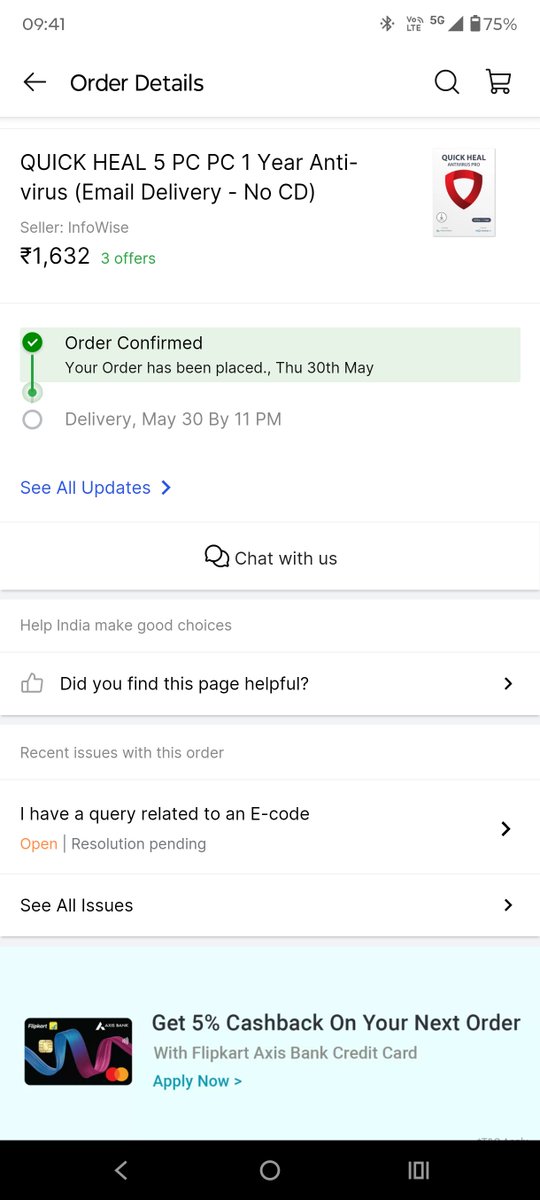 Rockys2u's tweet photo. @Flipkart 
@flipkartsupport 
One of the most 3rd class experience with Flipkart...... order one antivirus on 30th may and the expected delivery was same day email delivery. Its about 1 weeks still the order was not delivered https://t.co/4DkveNZWXu