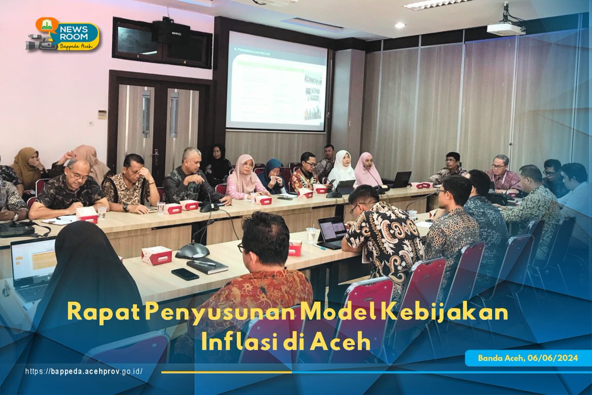 bappedaceh_prov's tweet photo. Bappeda Aceh melaksanakan Rapat Penyusunan Model Kebijakan Inflasi di Aceh oleh Tim Badan Riset dan Inovasi Nasional.
Rapat dibuka oleh plt. Kepala Bidang Riset dan Inovasi daerah, drh. Nurkhalis, MT, https://t.co/vHfn0SRNxS. https://t.co/pHS5WmMAYQ