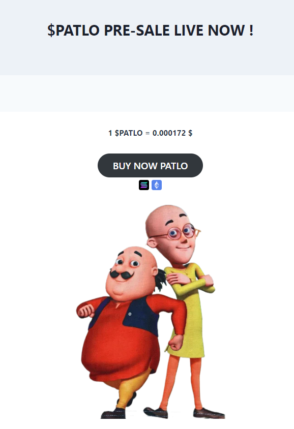 patlotoken's tweet photo. 🚀 Exciting news, fellow PATLO! Our 'Buy Widget' is now LIVE on Patlo's website! 📷🌿No more excuses - You can now send SOL ETH & BASE with easy. Say no to RUG's and yes to crypto chad lambo time!💸#PATLO #Blockchain #MemeCoin https://t.co/dXbxydsTjp