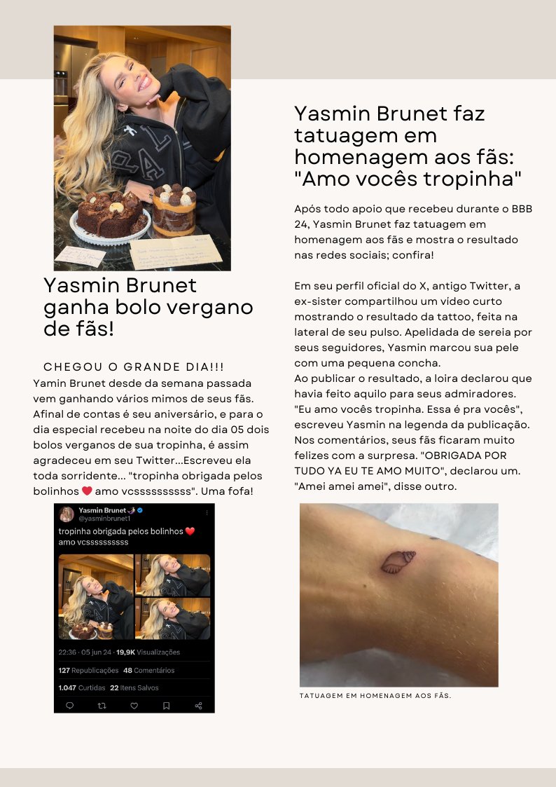 Jornalistahh's tweet photo. 🚨...🐚📰🗞. Edição, edição... especial tropinha!!! Nossa homenagem para uma sereia que por aqui passou e nos encantou loirinha @Yasminbrunet1...Felicidades! Nós te amamos!!! 🐚 parte 2
#felicidades
#yasmin
#yasbru
#jornal
#tropinha🐚 https://t.co/E1dLIzetqf