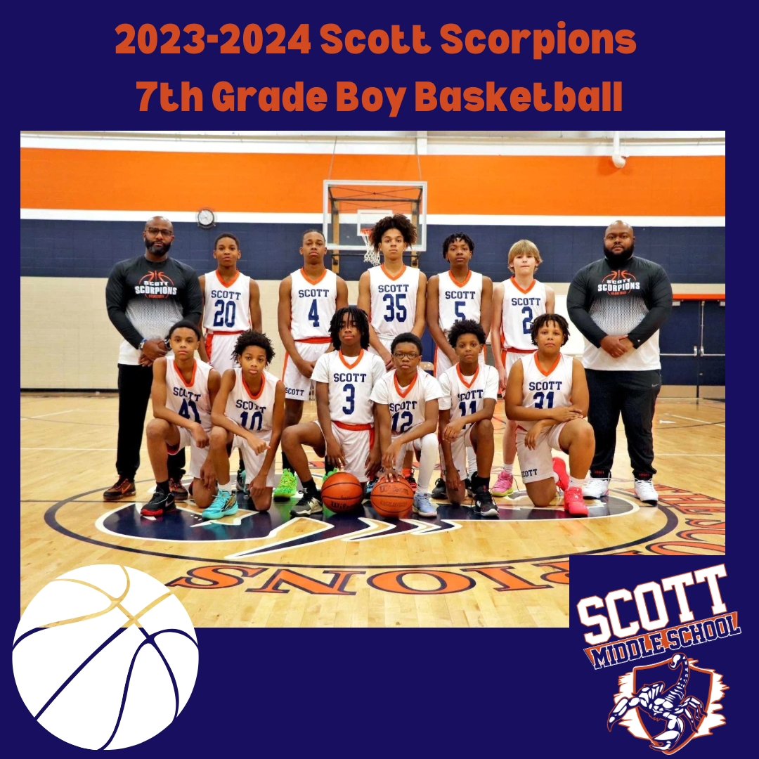 ScorpionsSms's tweet photo. 2023-2024 Scott Middle School Scorpions Winter Sports Teams.
#ScottScorpionsBasketball
#ScottScorpionsWrestling
#ScottScorpionsCheer
#ScottScorpionsAthletics
#GoScorpions #schk12 https://t.co/HlbhflDqkn