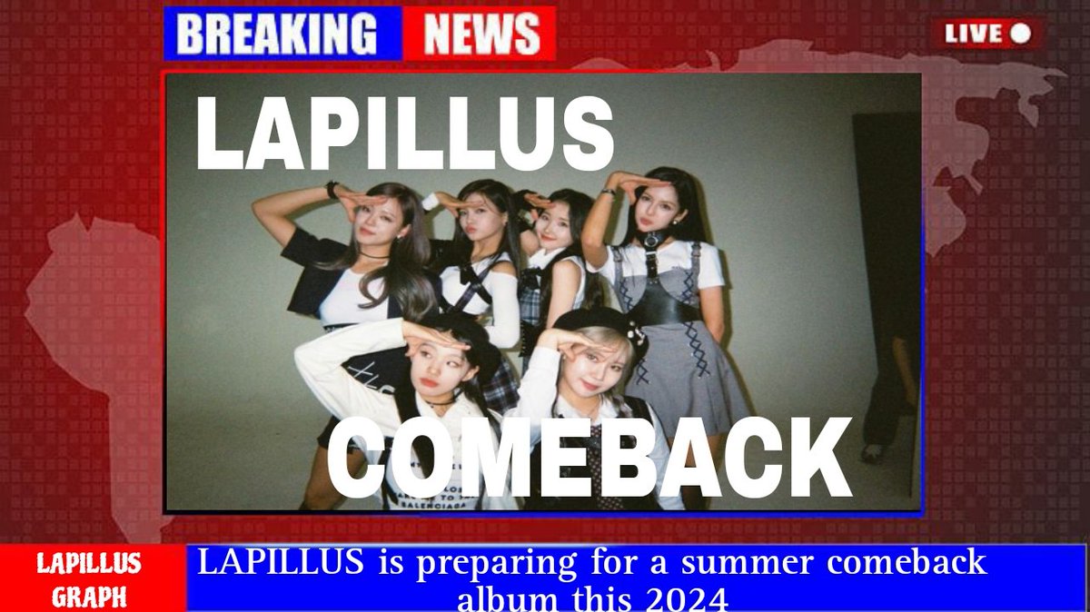 Lapillusgraph's tweet photo. [INFO] 240606

Hello Lapis, I'm back. Lapillus is preparing for a new album this summer 2024. I'll be running this account again to update during comeback days and promotion. 

#Lapillus #라필루스 @offclLapillus https://t.co/oxmEgiRNRP