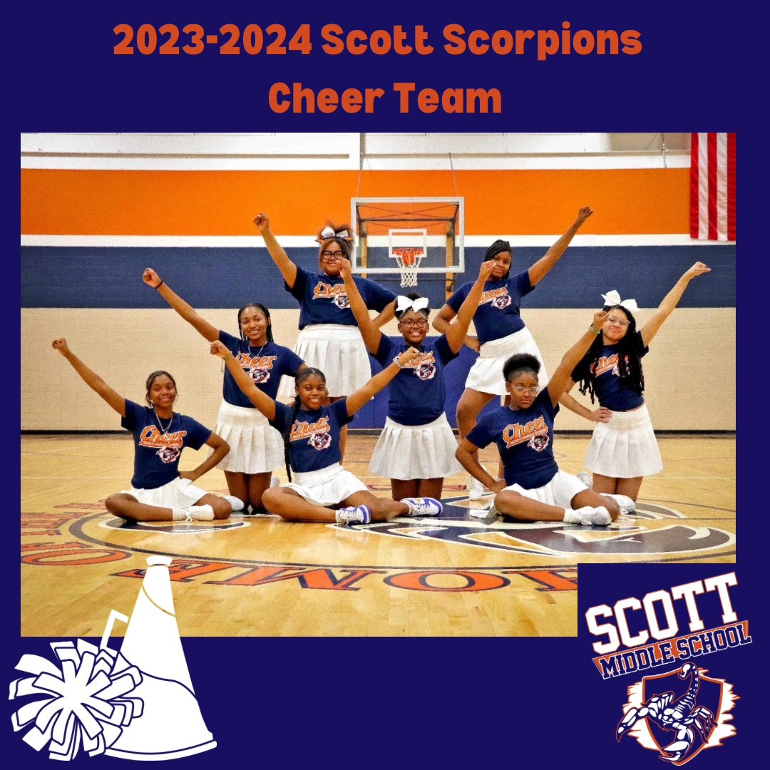 ScorpionsSms's tweet photo. 2023-2024 Scott Middle School Scorpions Winter Sports Teams.
#ScottScorpionsBasketball
#ScottScorpionsWrestling
#ScottScorpionsCheer
#ScottScorpionsAthletics
#GoScorpions #schk12 https://t.co/DXRPHAZH1x