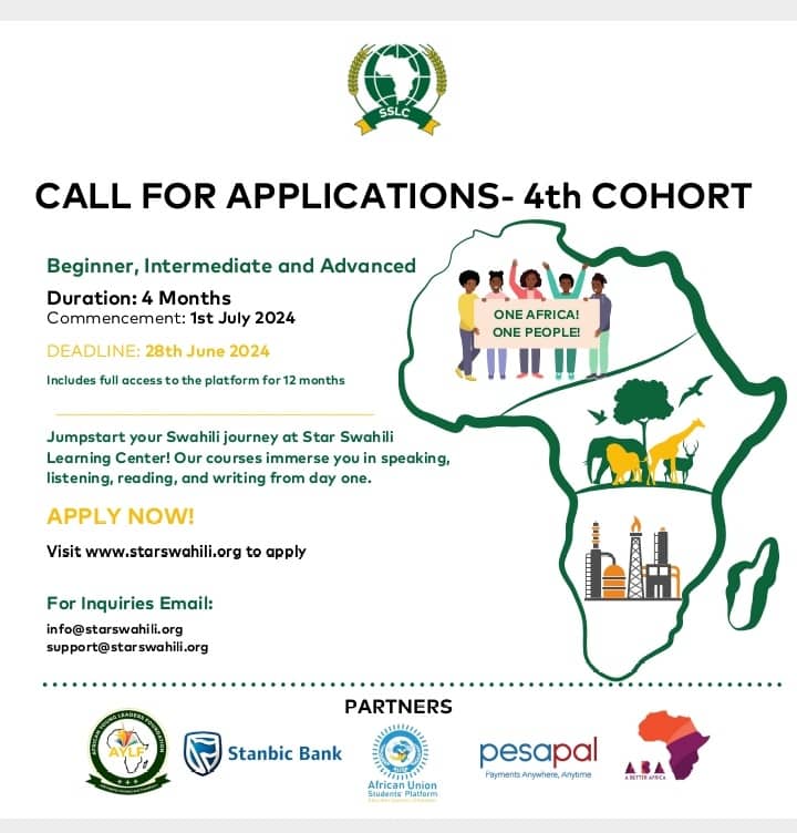 Ree_Chaka's tweet image. starswahili.org click the link to enroll for your preferred Swahili course with SSLC now. Everyone is catered for. Choose a package that matches your level of Swahili knowledge. This is an opportunity you and your loved ones should not miss. 

Kindly share 🙏